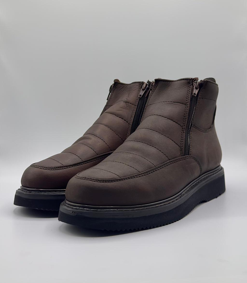 Zapato Doble Cierre cafe